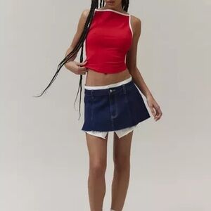 Urban Outfitters BDG Romy Boatneck Cropped Tank Top